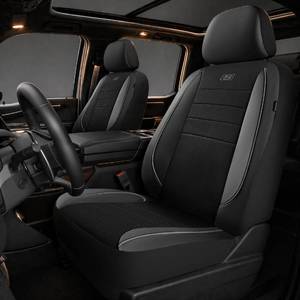 lot 9092 image: Skechers Air-Cooled Memory Foam Seat Covers,Mesh Thick Car Seat Covers,Piping Leather Car Seat Covers Front Seats,Airbag Compatible,Automotive ComfortUniversal Fit Most Cars,Vans,Truck,SUV,Gray