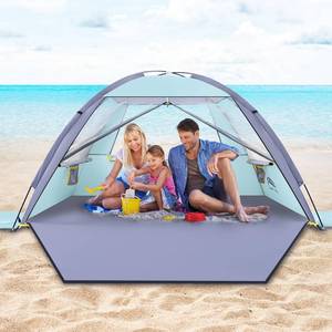 lot 9109 image: Happy Travel Beach Tent, UPF 50 UV Protection Sun Shade Shelter for Family