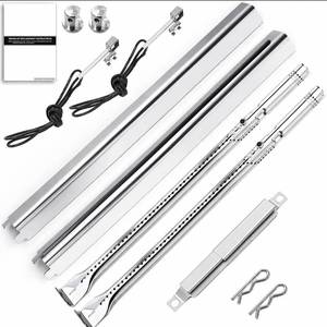 lot 9117 image: Uniflasy Grill Parts for Charbroil Performance 2-Burner 463630021 463655021 463655421 463655621,for Charbroil 4-Burner 463365021 463448021 Grill Burner Tube Heat Plates Shield Crossover Tube Igniter