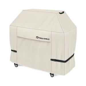 lot 10201 image: Porch Shield Waterproof Outdoor BBQ Grill Cover 48 inch, Light Tan