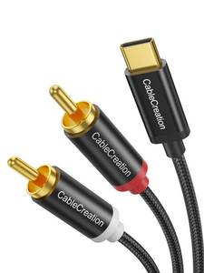 lot 10216 image: CableCreation USB C to RCA Audio Cable 6FT, Type-C to 2 Y RCA Splitter