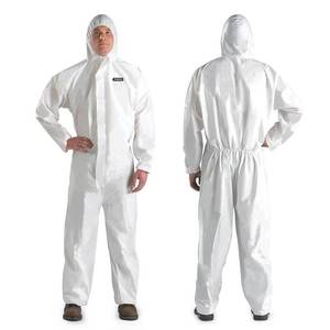 lot 10224 image: YIBER Hazmat Suit Disposable Coverall  Heavy Duty Full Body Paint Coverall & Suit in 7 Sizes - 4X-Large, White, 2