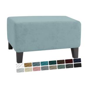lot 10234 image: MAXIJIN Velvet Ottoman Cover Rectangular Stretch Square Ottoman Covers Slipcover Rectangle Washable Foot Stool Cover Thick Storage Protector with Elastic Bottom (Ottoman Medium, Dusty Blue)
