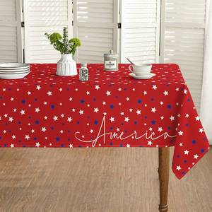 lot 10235 image: Horaldaily 4th of July Tablecloth 60 x 84 Inch Rectangular American