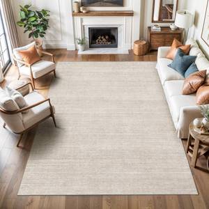 lot 11600 image: Valenrug 4x6 Area Rug for Entryway, Non Slip Washable Bedroom Rug, Beige