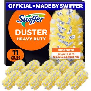 lot 11610 image: Swiffer Dusters Heavy Duty Multi-Surface Duster Refills for Cleaning, Unscented, 11 Count