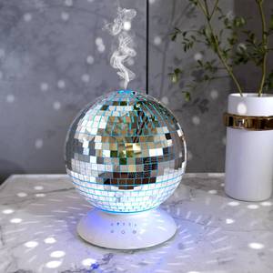 lot 11613 image: Payarma Mirror Essential Oil Diffuser Rotating, 14 Ligth Modes 4 Timer Setting Aromatherapy Diffuser, Cute Home Disco Decor Great Decoration and Accessories for Disco Party, Room, Office