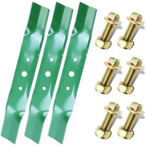 lot 11625 image: POSEAGLE 3 Pack GX20250 Mower Blades for John Deere L130 L120 48 inch Deck