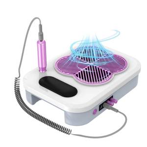 lot 11629 image: 3-in-1 Nail Dust Collector with Electric Nail Drill & UV LED Lamp - Low Noise Nail Dust Vacuum with Reusable Filter & Bits for Acrylic Nail Tech, HomeSalon Use Manicure Kit for Beginners and Tech