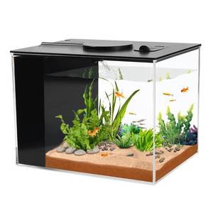 lot 11632 image: AQUANEAT Fish Tank, 1 Gallon Betta Fish Tank, Small Aquarium Kit with LED Light and Water Filter Pump