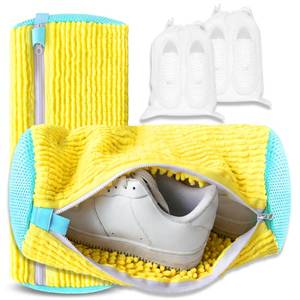 lot 12070 image: Xinambyh 2Pcs Reusable Shoe Washing Machine Bag for Washer and DryerFree Up Hands, Prevent Deformation,shoe bag with Zipper Protection Design, Use for all Shoes,Sports Shoes one strand unraveled