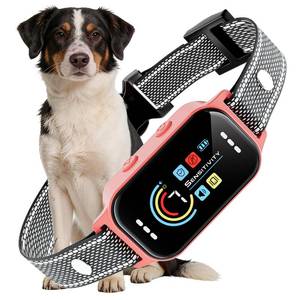 lot 12072 image: Koguzl Dog Bark Collar, Auto Anti Barking Collar for Large Medium Small Dogs 11-120lbs, 7 Sensitivity Levels, 5 Safe Training Modes, Humane Bark Training Collar, No Shock Option Pink
