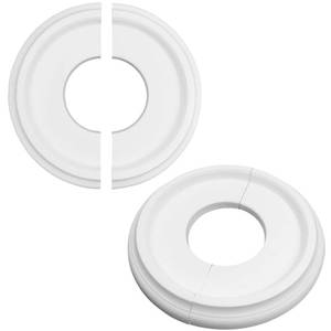lot 12076 image: Split Ceiling Medallion 2Pcs, 9.84 x 3.8 Inches, White PU