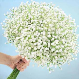 lot 12084 image: N&T NIETING Babys Breath Artificial Flowers Bulk Faux Flowers, 15Pcs, White