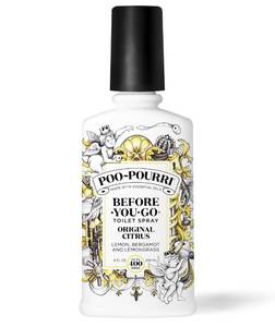 lot 12108 image: Poo-Pourri Before-You-Go Toilet Spray, Original Citrus, 8 Fl Oz, Up to 400 Uses, Bathroom Odor Deodorizer, Plant-Based with Essential Oils, for Home or Work, Lemon, Bergamot and Lemongrass Scent