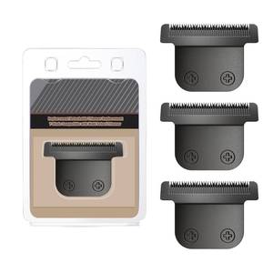 lot 12118 image: 40mm Replacement Detachable Stainless Steel T Blade Compatible with Wahl All in One Lithium Ion Trimmer 2144 9818 9818L 9864 9864SS 9888 9854 9860 (Black 3 Pack)