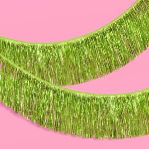 lot 12121 image: xo, Fetti Lime Green Fringe Banner - 4 ft.  Margarita Bachelorette Gift