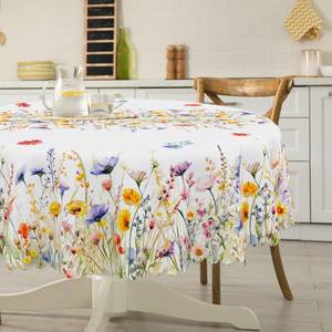 lot 12125 image: cusugbaso Spring Tablecloth 60x84 Inch for Rectangle Tables - Blooming Flower Spring Decorations for Home - Water Resistant Flower Table Cloth for Party,Table