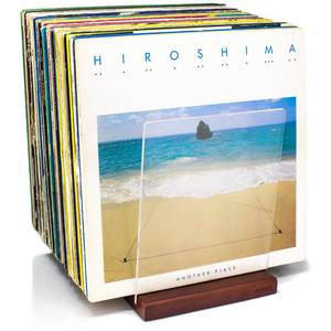lot 19236 image: M�NKE Premium Vinyl Record Storage - a Mid-Century Style Record Holder for Albums, 60-70 LP Capacity - Complements Any Record Player (Brown)