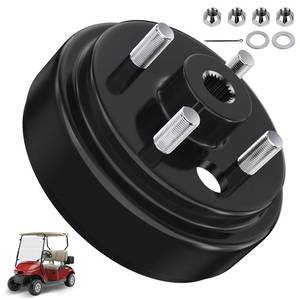 lot 19238 image: 19186G1P Brake Drum Hub Assembly for EZGO TXT Golf Cart 1982-UP Electric and 2-Cycle 1982-1993 Gas Models, 0.75 Inch 24-Tooth Star Splines Hole, Replace OEM# 19186G1P 19186-G1 17082-G2 17298-G1
