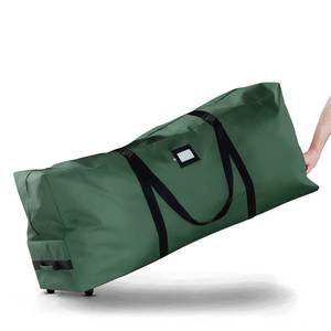 lot 19241 image: ZOBER 600D Oxford Fabric Rolling Christmas Tree Storage Bag - Fits 7.5 Ft Artificial Trees - Waterproof Christmas Tree Bag For Storage Box For Xmas, Durable Handles and Wheels - Card Slot - Green