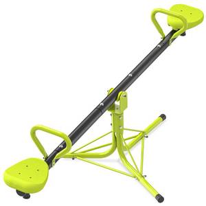 lot 19252 image: Iyoyo Teeter Totter Seesaw for Kids & Toddlers Ages 3-7, 360° Spinning See Saw Outdoor Playground Toys, Rotating Teeter Totter with Safety Handle, Sturdy Steel Backyard Playset for Boys Girls