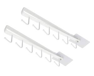 lot 20286 image: eywlwaar Mug Cups Cabinet Mug Hooks Kitchen Storage Hanging Hooks (2 Pack-White)