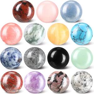 lot 20324 image: Nuenen 15 Pcs 1 Inch Gemstone Crystal Spheres Chakra Meditation Reiki