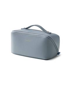 lot 20346 image: EACHY Travel Makeup Bag for Women, Flat Open Cosmetic Bag, Blue, Medium