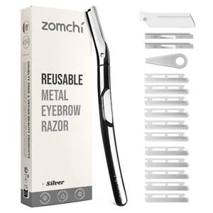 lot 20351 image: ZOMCHI Eyebrow Razor, Face Razor for Women&Men, Polished Silver