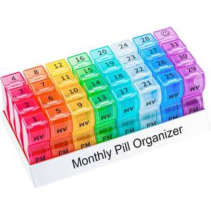 lot 20362 image: Colorwing Monthly Pill Organizer 2 Times a Day��Compact Pill Case