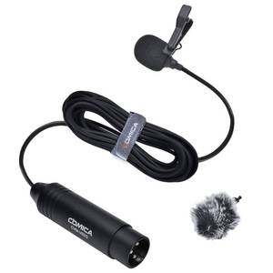 lot 20374 image: COMICA CVM-V02O Phantom Power Omnidirectional XLR Lavalier Lapel Microphone,14.76 fts Lapel Mic for Canon Sony Camcorders Zoom H4n H6 Tascam DR-60D70D DR-100 Recorders Audio Mixer (1 Pack)