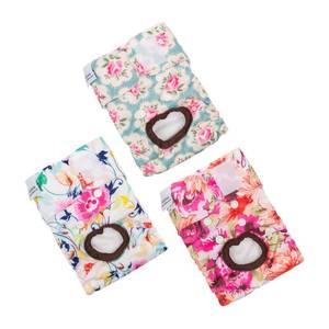 lot 20403 image: CuteBone Dog Diapers Female Washable Small Medium Large 3 Pack Reusable Doggie Diapers Puppy Period Pants for Doggy Heat Cycle Peeing (Small)