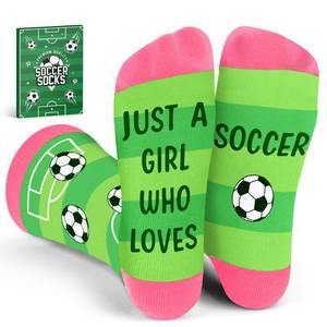lot 20410 image: Soccer Socks - Youth and Kids Crazy Socks, Ideal Gifts for girls 8-12, Funny and Unique Christmas Gifts for Kids, girls Soccer socks for Comfort, Great Teen girl Stocking Stuffers