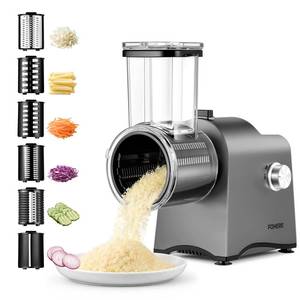 lot 1867 image: FOHERE Upgraded Electric Cheese Grater, 250W DC Motor Salad Shooter