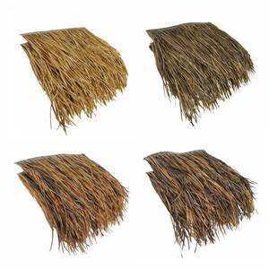 lot 1896 image: JIYCD 10 Pcs Palm Thatch Tile PE Plastic Tiki Straw 18.5��x19.6�� Simulation Thatch Roof Decorative Fake Grass Fireproof and Anti-Aging for Huts Garden Umbrella Cover Patio Sunshade(ColorPalm Mix)