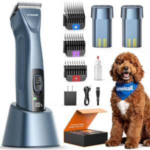 lot 1911 image: oneisall Professional Dog Clippers Dual Battery Unlimited Runtime A5 Blade