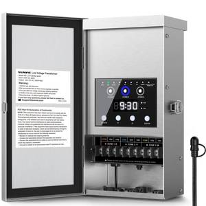lot 1917 image: SUNVIE 300W Low Voltage Transformer with 3 Zones, Photocell Sensor & Timer