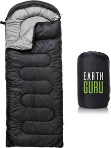 lot 1921 image: Earth Guru Sleeping Bags for Adults Cold Weather & Warm - Backpacking Camping Sleeping Bag for Kids 10-12, Girls, Boys - Lightweight Compact Camping Essentials Gear Accessories Hiking Sleep Must Haves