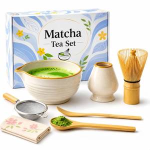 lot 1931 image: Matcha Set 7 Pcs, Matcha Kit with Whisk Set, Matcha Bowl and Whisk