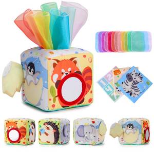 lot 2238 image: KILGICO Baby Tissue Box Toy for Babies 6-12 Months - Montessori Sensory Toy