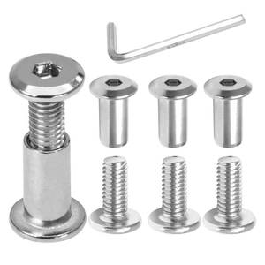 lot 2244 image: Biaungdo M6x20mm Silver Hex Drive Socket Cap Bolt, 15 Sets