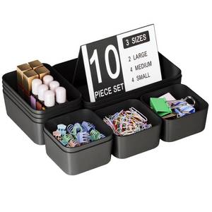 lot 2259 image: Homhut Drawer Organizers Bins 10 PCS for Bathroom Makeup Desk Office