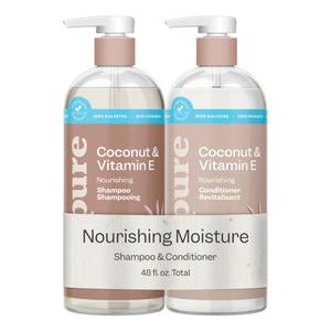 lot 2260 image: Renpure Coconut & Vitamin E Nourishing Shampoo & Conditioner Set, 2x24oz