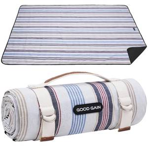 lot 2269 image: G GOOD GAIN Waterproof Picnic Blankets Outdoor Machine Washable, Oyster