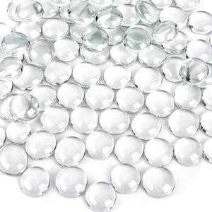 lot 2274 image: FUTUREPLUSX 5 LB Clear Glass Beads, Transparent Marbles for Vase Fillers
