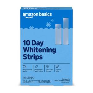 lot 2313 image: Amazon Basics 10 Day Teeth Whitening Strips Kit, 10 Treatments, 1-Pack, Packaging May Vary