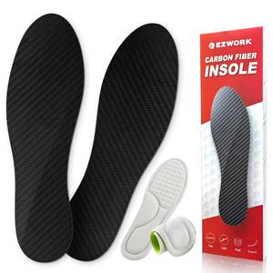 lot 2315 image: Carbon Fiber Insoles, Carbon Fiber Foot Plate 1 Pair Rigid Shoe Insert Support Turf Toe, Foot Fractures, Morton Extension, Hallux Rigidus and Limitus - Alternative to Post Op Shoe