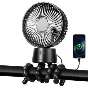 lot 2323 image: POPERFUN 50H Portable Stroller Fan, 15000mAh Ultra-Long Battery Powered Rechargeable Personal Fans, Tripod Clip Fan with Auto Rotation��3 Speed Desk Handheld Cooling for Travel Car Seat Bedroom