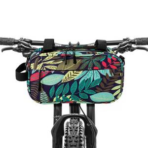 lot 2325 image: YEEGO DIRECT Handlebar Bag for Bicycles, 2.3L Small Capacity Bike Bag Multifunctional Water-resistant Scooter Crossbag Handbag Slant Across Front,Bike Frame Accessories (Green)